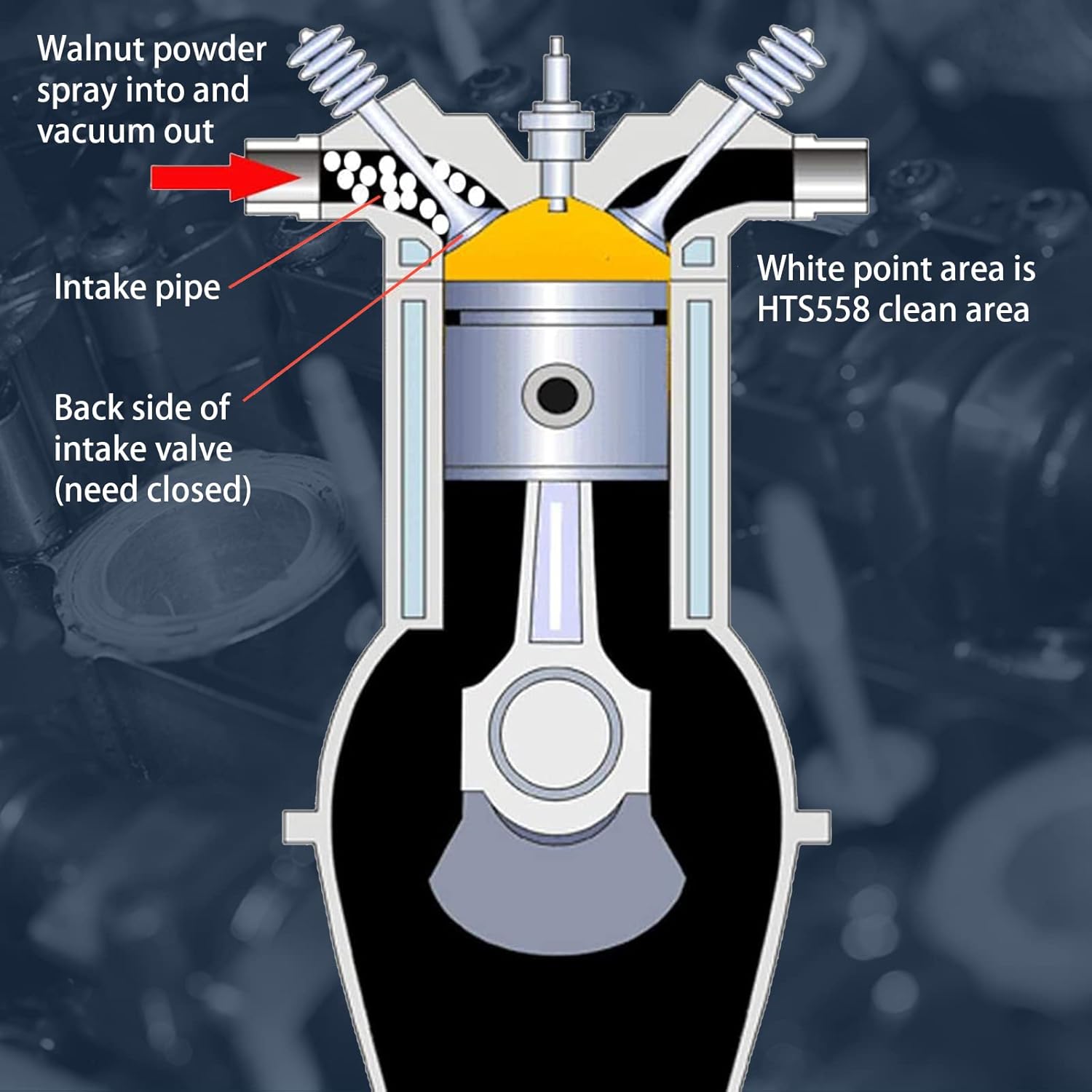 QIANS HTS558 Automotive Engine Intake Pipe Valve Clean Machine Valvetronic System Walnut Powder Sand Carbon Deposition Cleaner 110V
