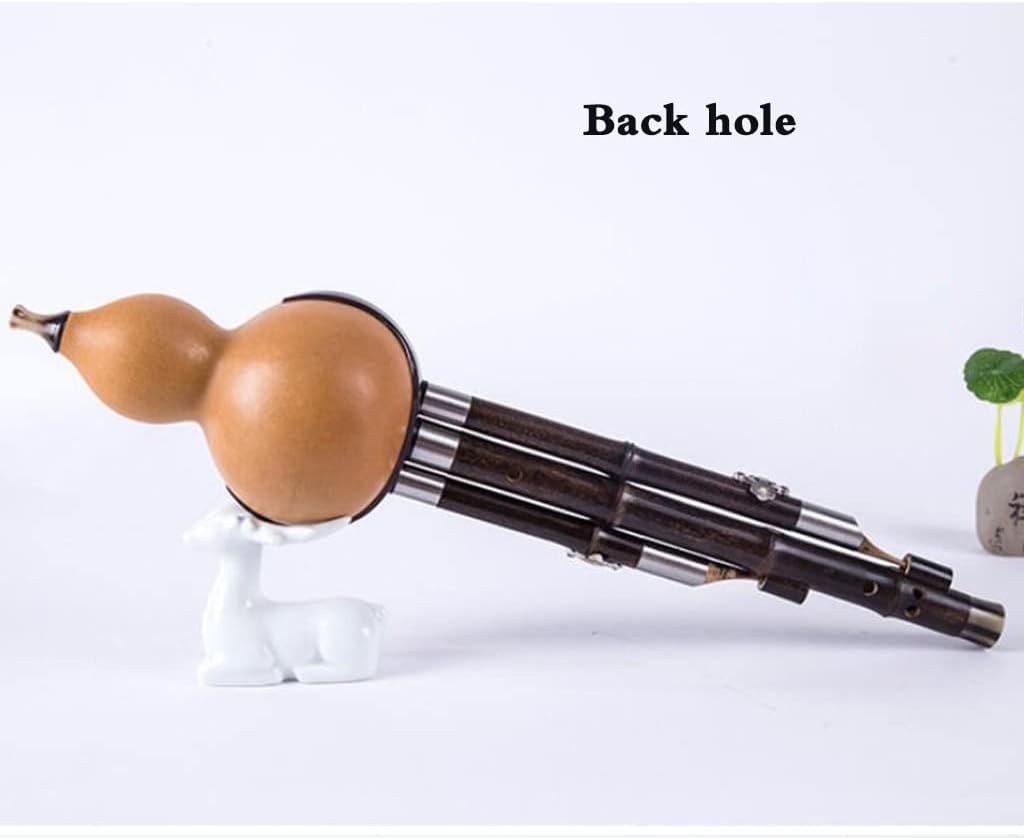Flutes Musical Instruments Cucurbit Hulusi Gourd Flauta Hulusi Tone Hulusi Folk Musical Instrument Gift for People Who Love Music (Color : Brown, Size : G-Key)