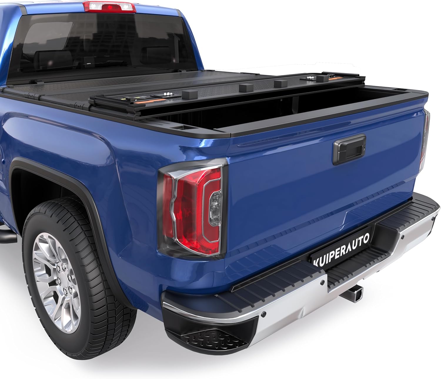 Hard Folding Quad 4-Fold Tonneau Cover Compatible with 2025 2026 Chevy Silverado GMC Sierra 1500/2019-2026 Chevy Silverado GMC Sierra 1500 (ONLY New Body) Fleetside 5.8FT Truck Bed Cover