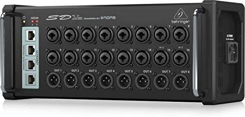 Behringer SD16 I/O Stage Box with 16 Remote-Controllable Midas Preamps, 8 Outputs, AES50 Networking and ULTRANET Personal Monitoring Hub