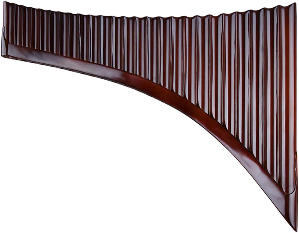 25 Pipes G Key Natural Bamboo Pan Flute Chinese Traditional Musical Instrument Brown Pan Pipes Easy to Learn with Black case (Right-Hand Pan Flute)