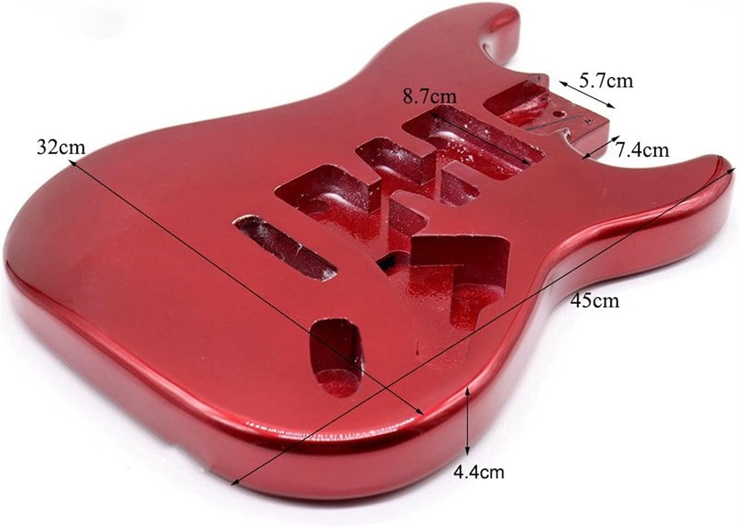 Unfinished Guitar Body Metallic Red ST Electric Guitar Body Poplar Wood Guitar Barrel High Gloss Finish Guitar Parts Accessories Guitar DIY Accessory
