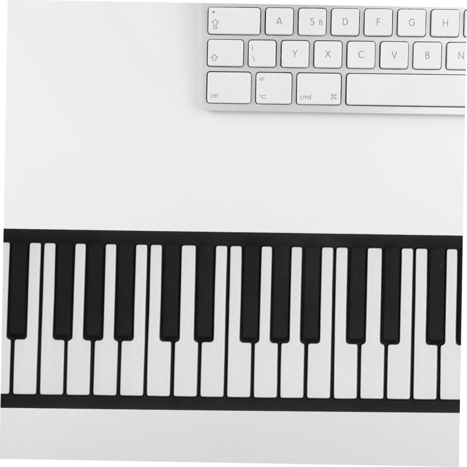 ibasenice Key Foldable Piano Portable Hand Rolled Electronic Keyboard with Built in Speaker Rechargeable Up Design Rhythms and Timbre Suitable for Students Learning Piano