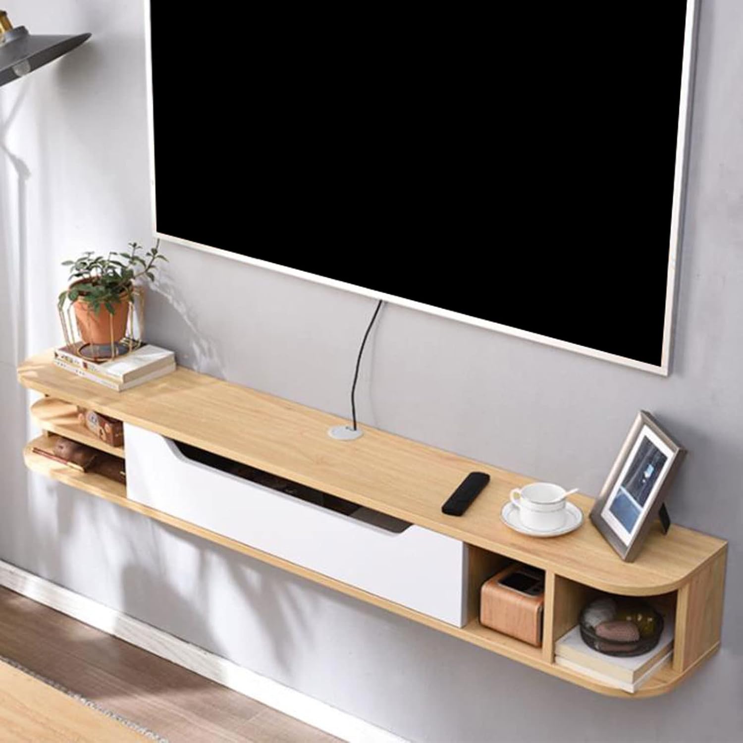 Wall Mounted TV Cabinet Wall Shelf Floating Shelf TV Stand TV Media Console Utility Shelve Gaming Shelf Open Shelf Book Shelf Storage Cabinet Wall Mount Corner Shelves Wall Cabinet Home Décor