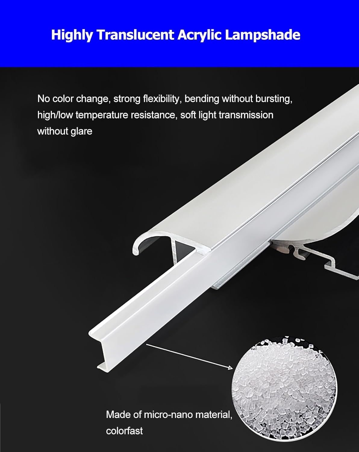 Aluminum Channel Baseboard Large Aluminum Channel Profile Skirtingboard Baseboard, Wall Mount LED Channel, Wall Mount LED Channel for Home Theater Kitchen Corridors Wall Corner Ceiling(6m)