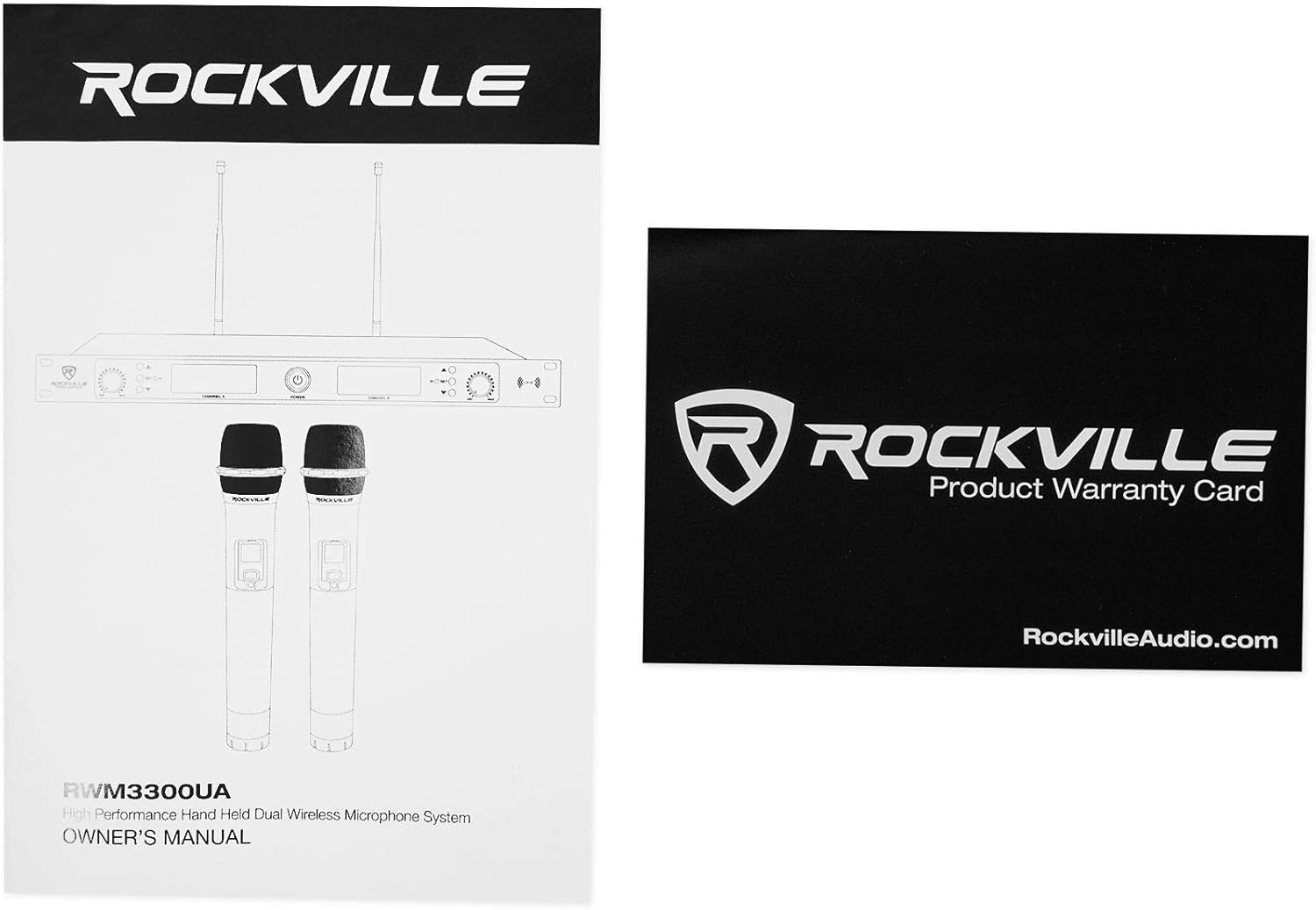 RockvilIe RWM3300UA Dual Handheld Microphones for Church Sound Systems