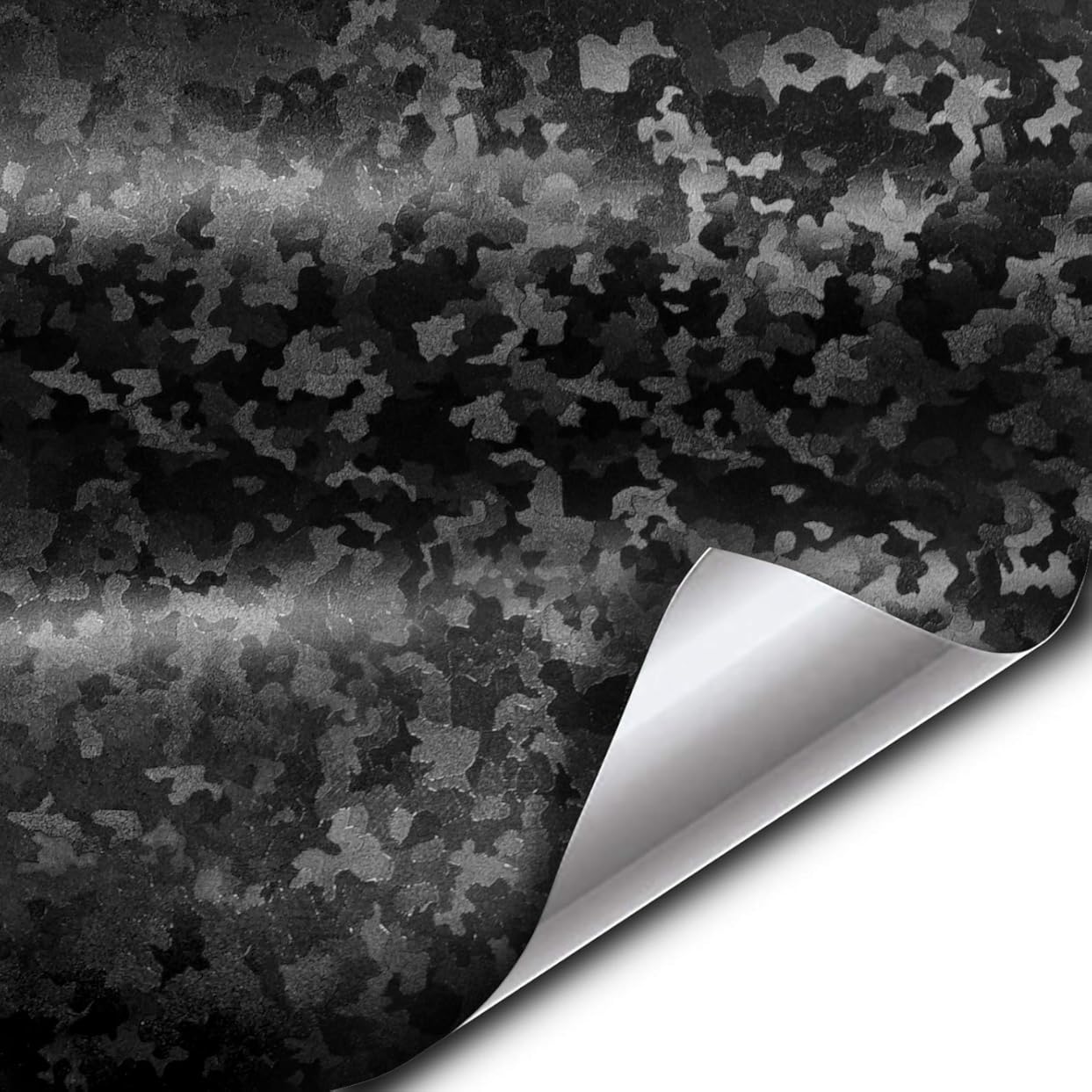 VViViD+ Black Stealth Small Patternless Camouflage Vinyl Wrap Roll (100ft x 5ft)