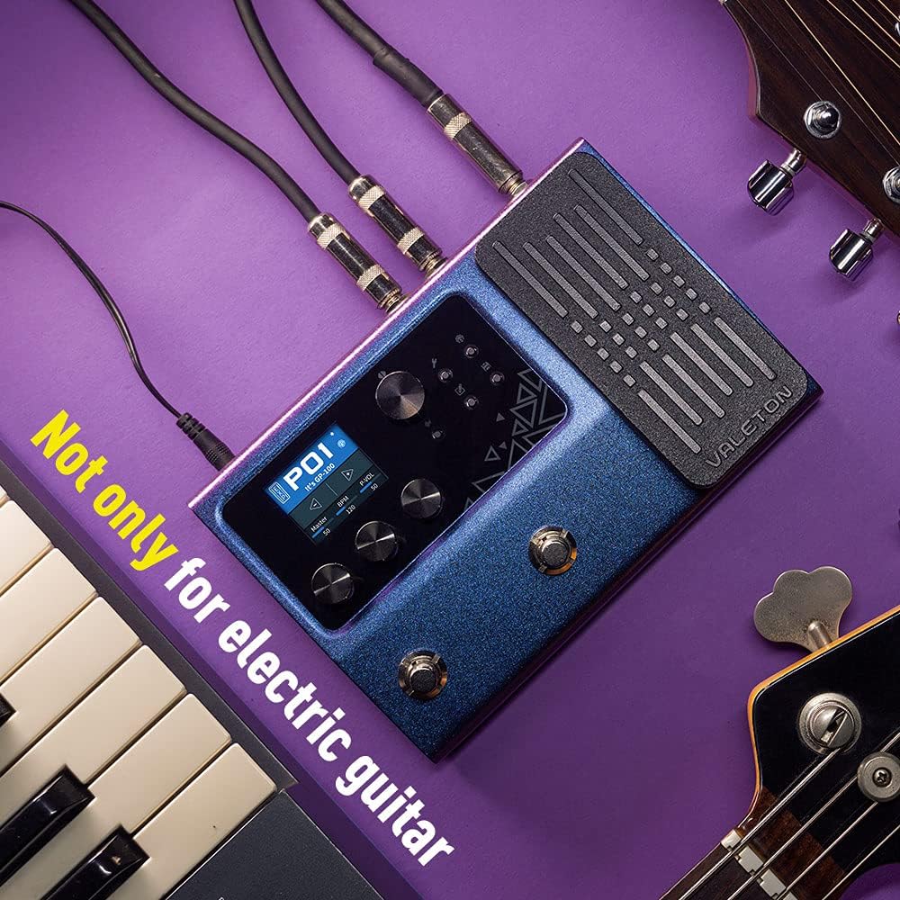 Valeton GP-100 Guitar Bass Amp Modeling IR Cabinets Simulation Multi Language Multi-Effects with Expression Pedal Stereo OTG USB Audio Interface (Violet)