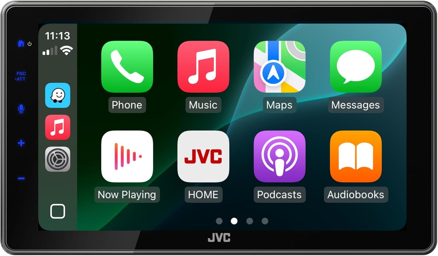 JVC KW-Z900W 9 Inch HD Touchscreen Car Stereo, Wireless Apple CarPlay Android Auto, Bluetooth, HDMI Input, Backup Camera Ready, SiriusXM Ready, Single DIN Floating Display, 3 RCA Preouts