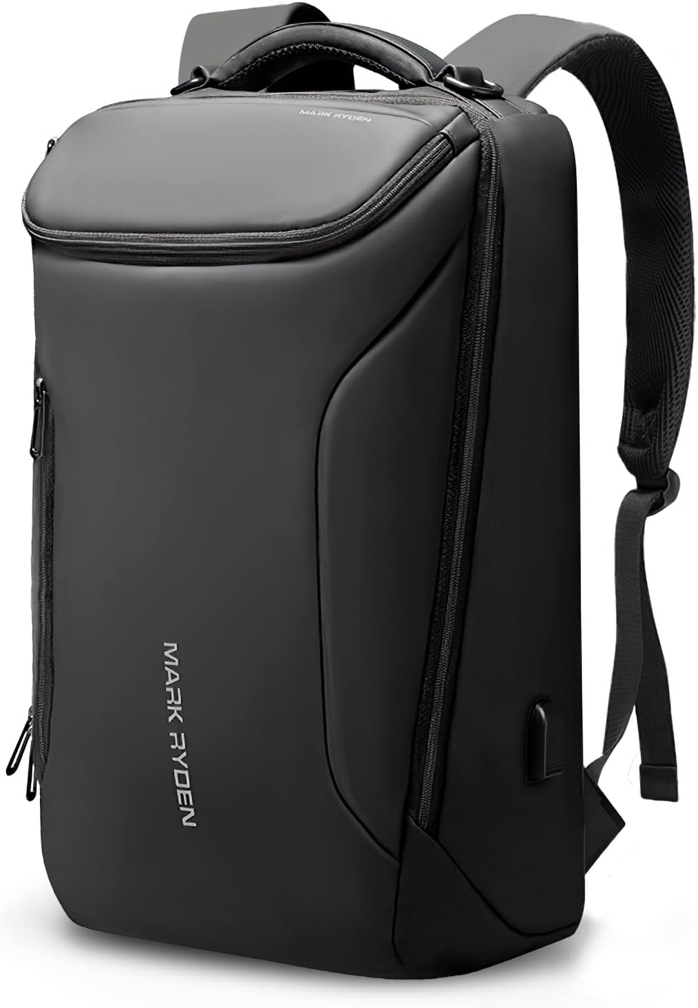 MARK RYDEN Business Backpack for Men, Waterproof High Tech Backpack with Sport Car Shape Design and USB Charging Port, Travel Laptop Backpack Fits 17.3 Inch Notebook (YKK-2 Pockets)