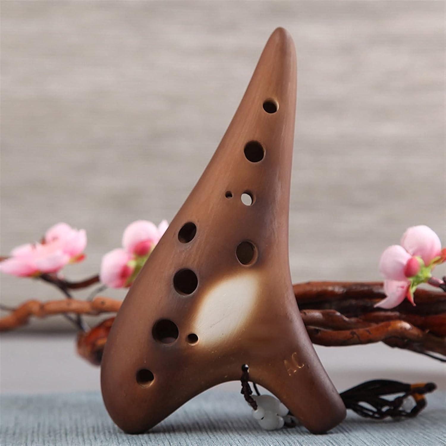 12-Hole Alto C Tone Smoked Ceramic Ocarina Musical Instrument Student Adult Professional Ocarina Wind Instrument Children Ocarina