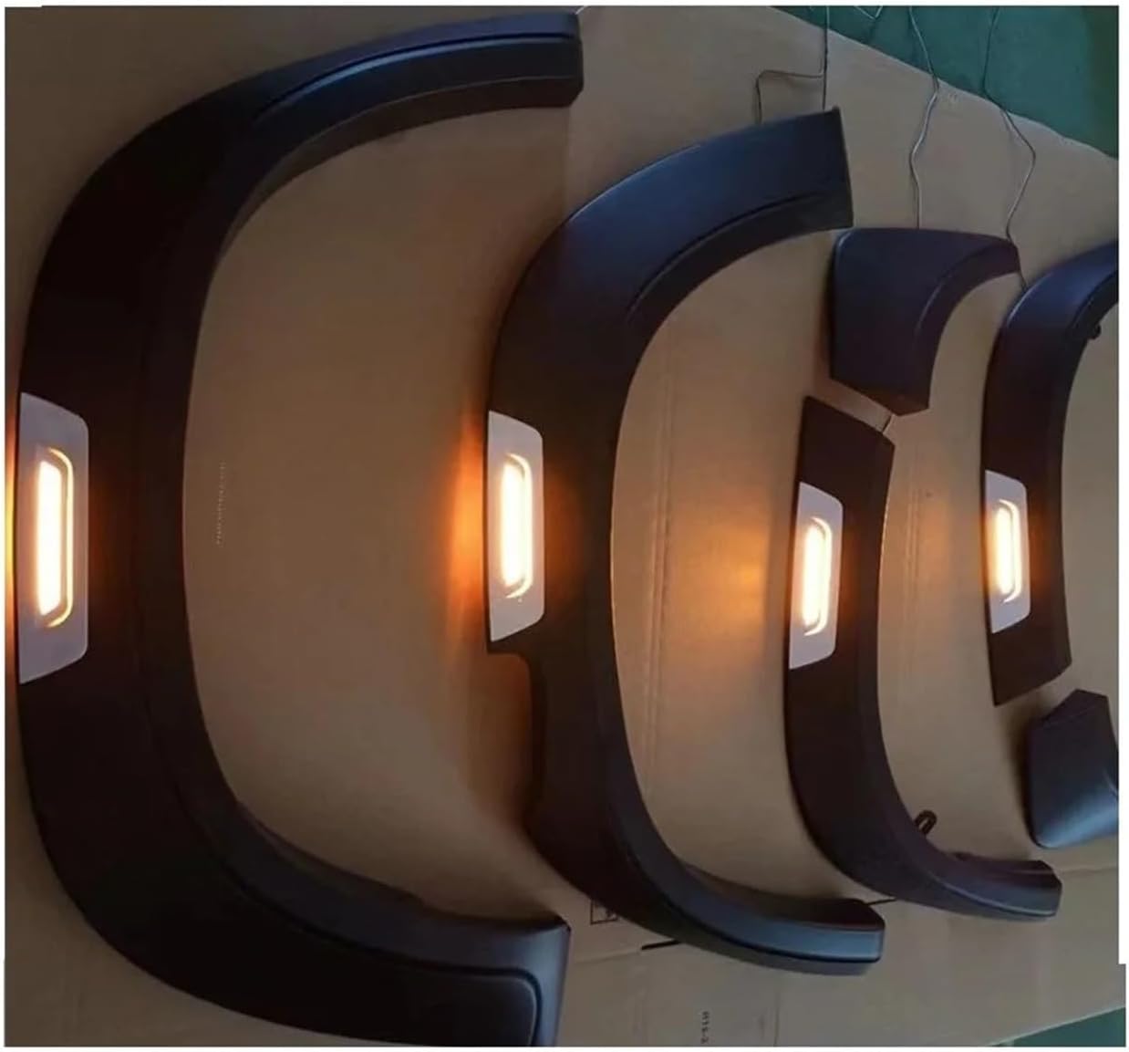 Car ABS Black Matte Fender Flare Cover Pickup Wheel Eyebrow Compatible For Triton L200 2015+