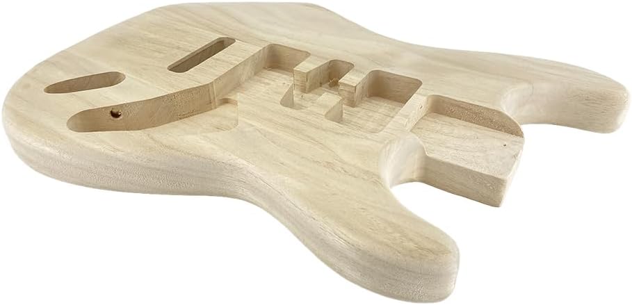 Unfinished Paulownia Electric Guitar Body, HSH Pickup Routing, Lightweight Bolt-On Body for DIY Guitar Projects Replacement (Style 2)