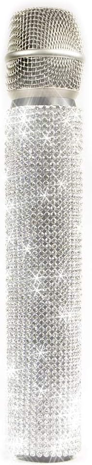 White Diamonds *AAA* Crystal Twist-On, Twist-Off Mic Sleeves. Compatible with Shure Wireless mics and Simular Brands 7.5