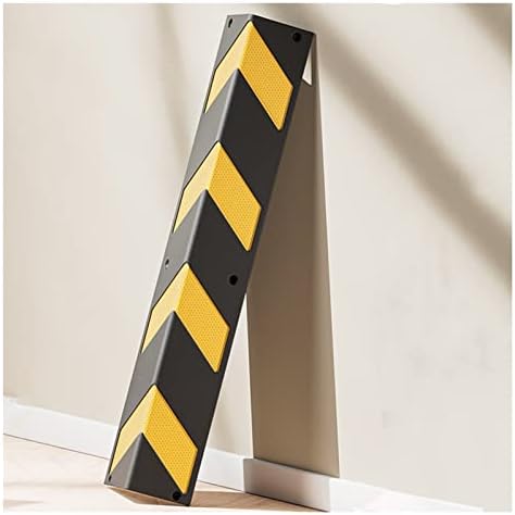Garage Wall Protection Rubber, L-Shape Corner Guard Reflective Yellow Strip, Car Parking Warehouse Wall Edge and Bumpers Guards-Black+yellow-120cm-20pcs