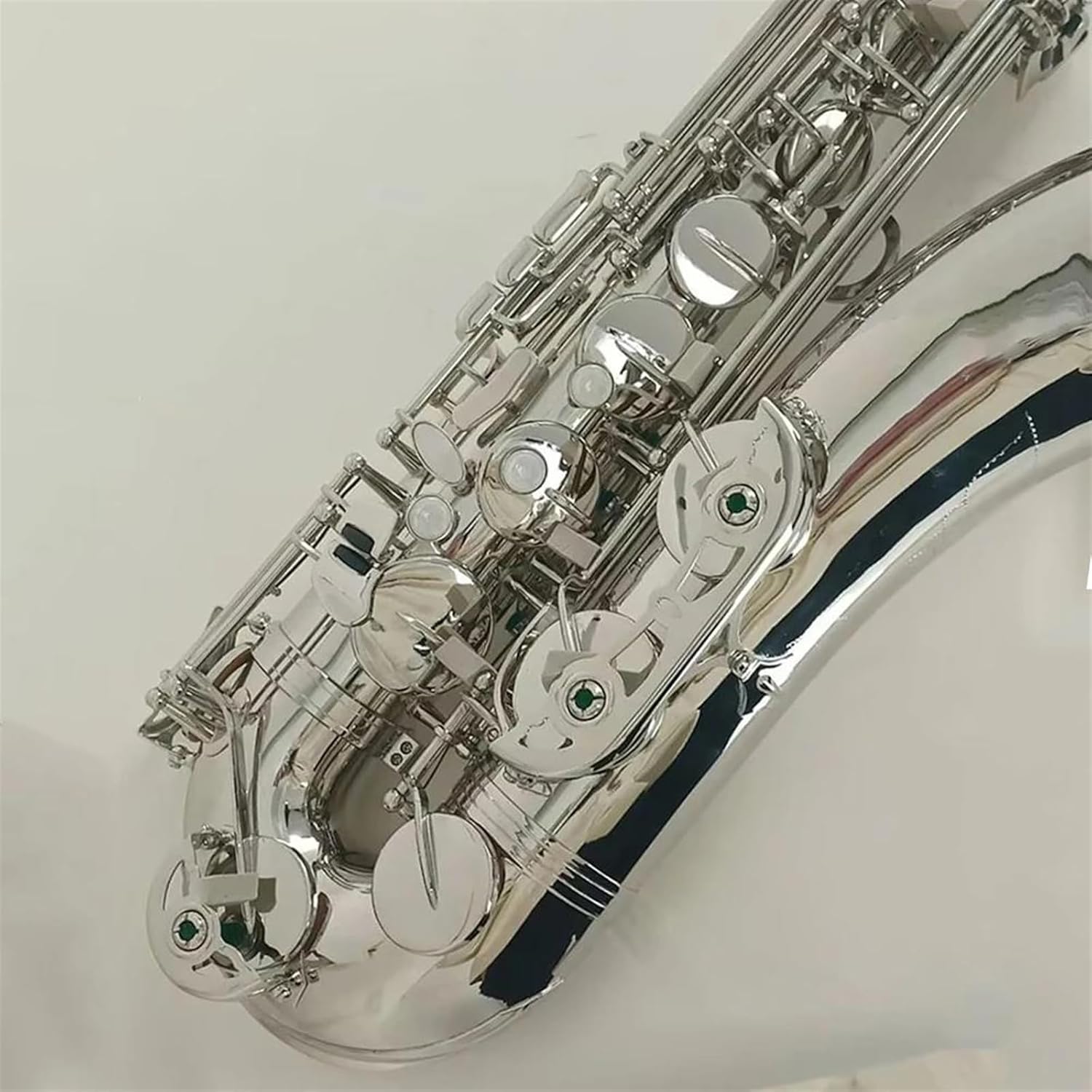 Tenor Saxophone Sax Key Carve Pattern Woodwind Instrument Bb Brass Silver Lacquer Sax With Case Other Aeccessaries