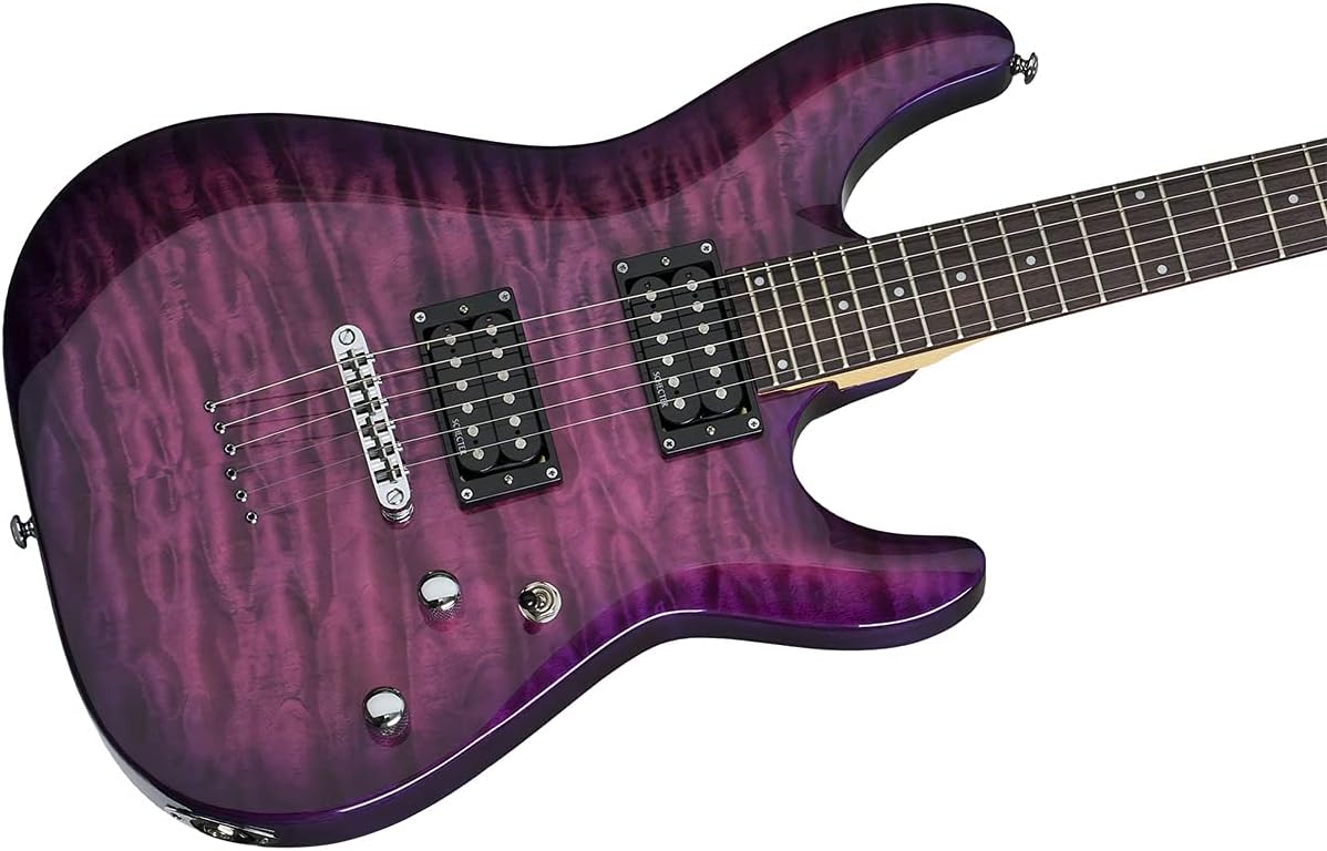 Schecter C-6 Plus Solid-Body Electric Guitar, EM