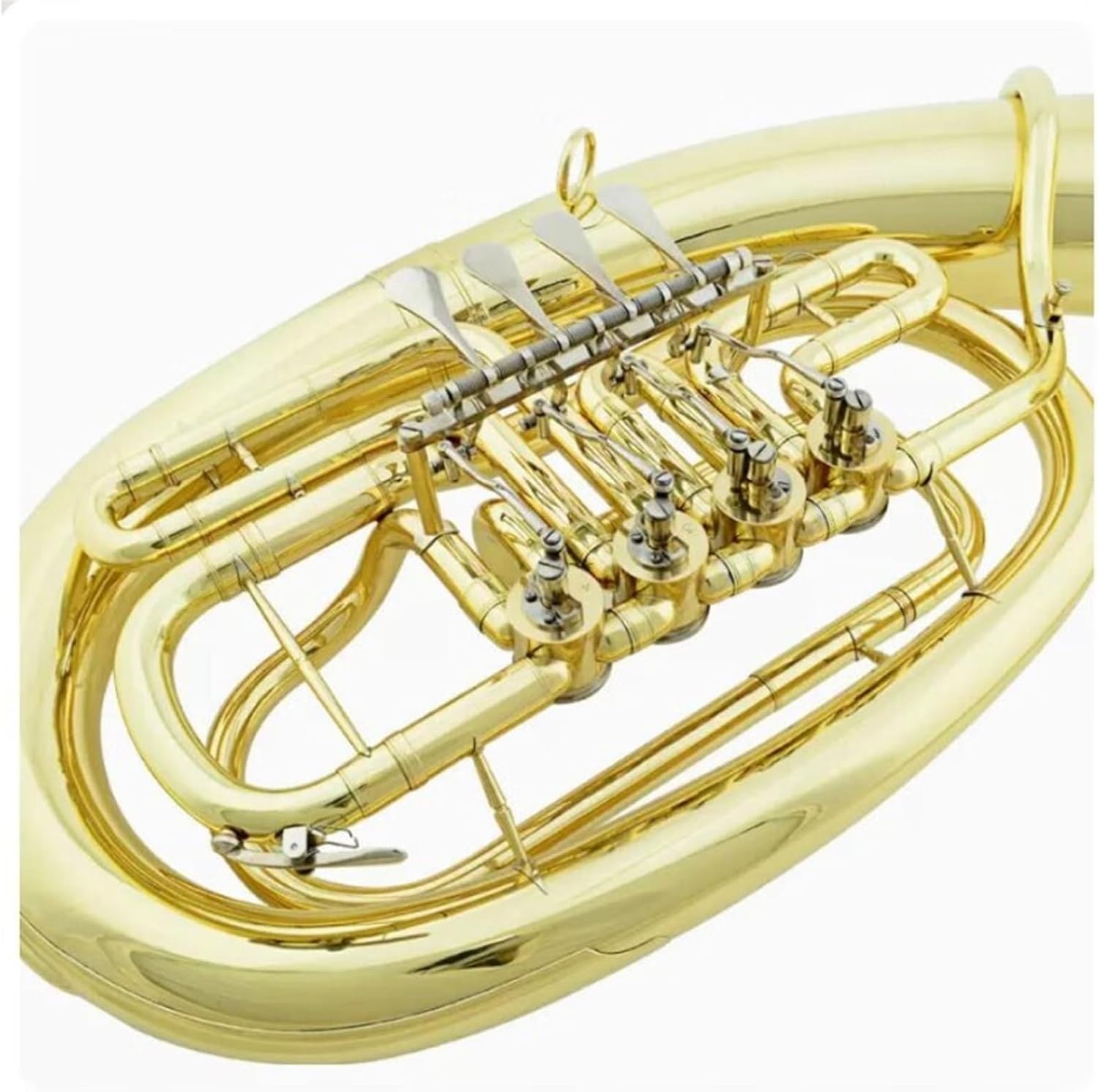 Beginner euphonium Flat 4-key Euphonium Gold Lacquer Large Armored Horn Wind Instrument Gold