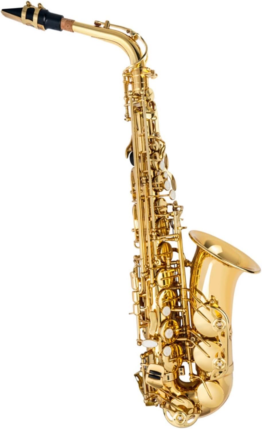 Professional Saxophone EB Alto Saxophone Brass Gold Lacquered E Flat Sax 802 F Key Woodwind Instrument