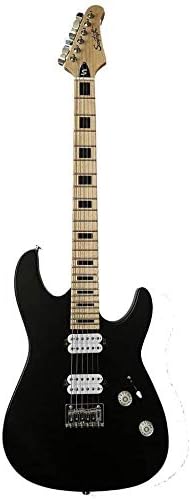 Sawtooth ST-M24 Electric Guitar Satin Black ST-M24-SBK with Padded 6-Pocket Gig Bag