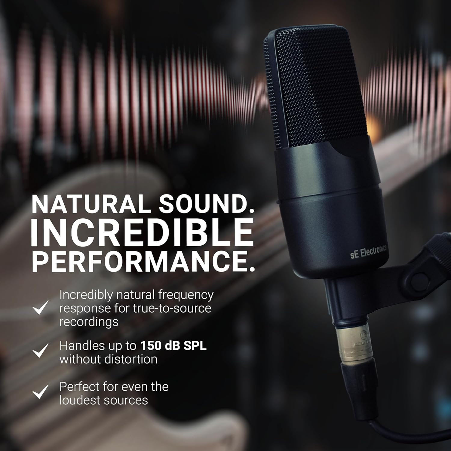 SE ELECTRONICS X1 A Large Diaphragm Condenser Microphone with 100 Hz Filter & -20 dB Pad - XLR Condenser Mic for Singing & Instruments - Professional Studio Microphone for Recording & Podcasting