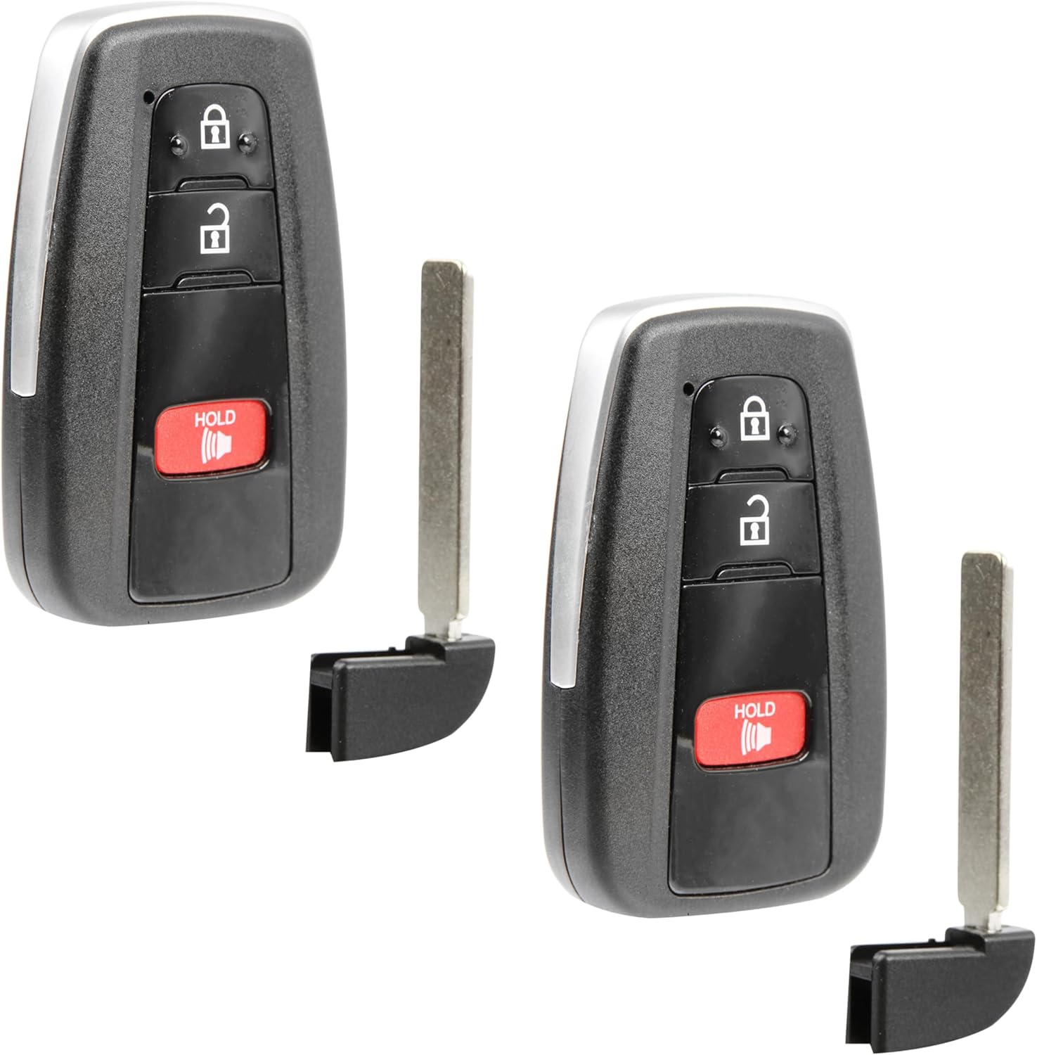 2X Keyless Entry Remote Key Fob Replacement 3-Button Smart for 2019-2020 Toyota RAV4 (HYQ14FBC, 8990H-0R010)