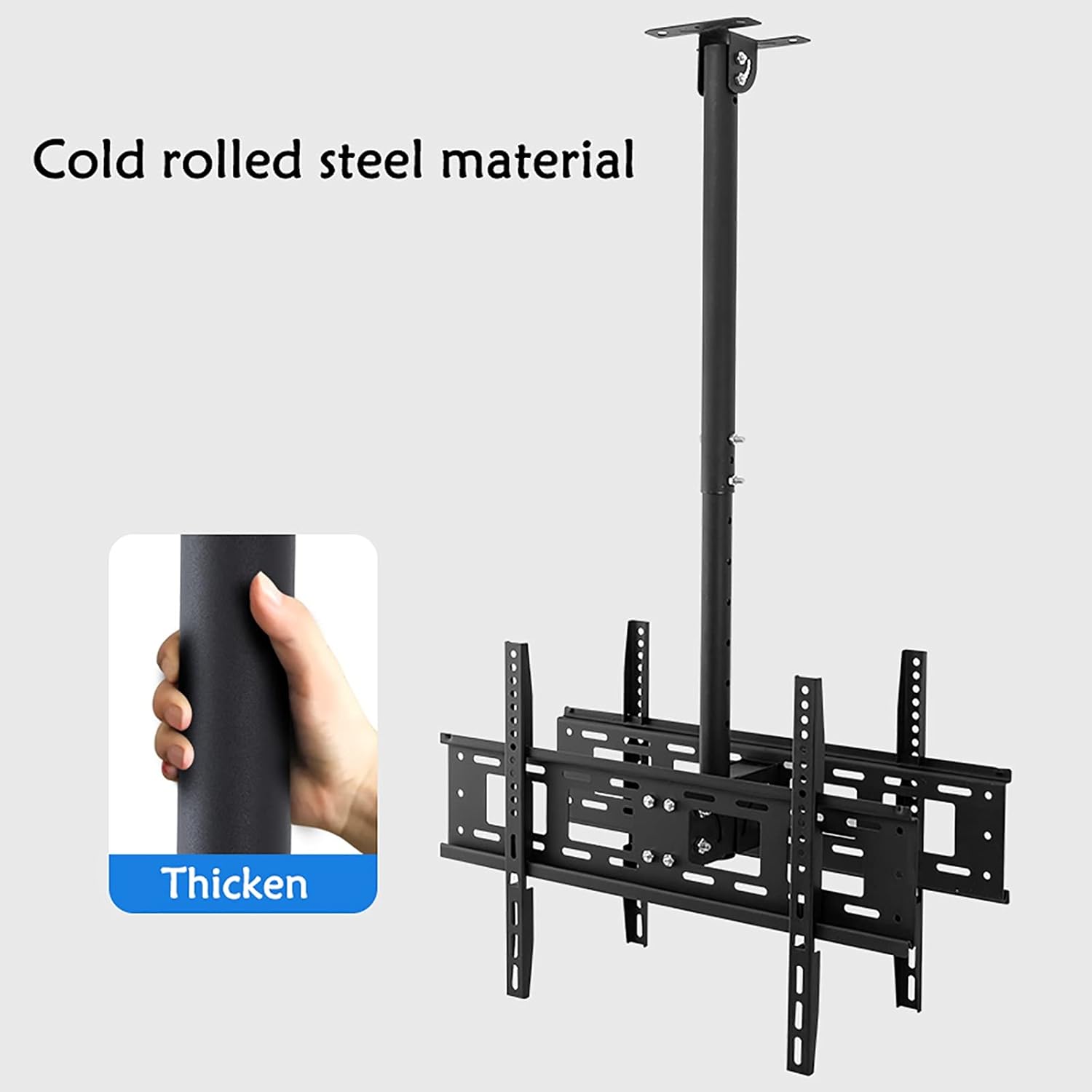 Tv Stand Tv Wall Mount Dual Tv Ceiling Mount, Fits 32-55Inch Led Screen Display, Tilt, Swivel and Height Adjustable Tv Bracket, Easy to Assemble,3.54m