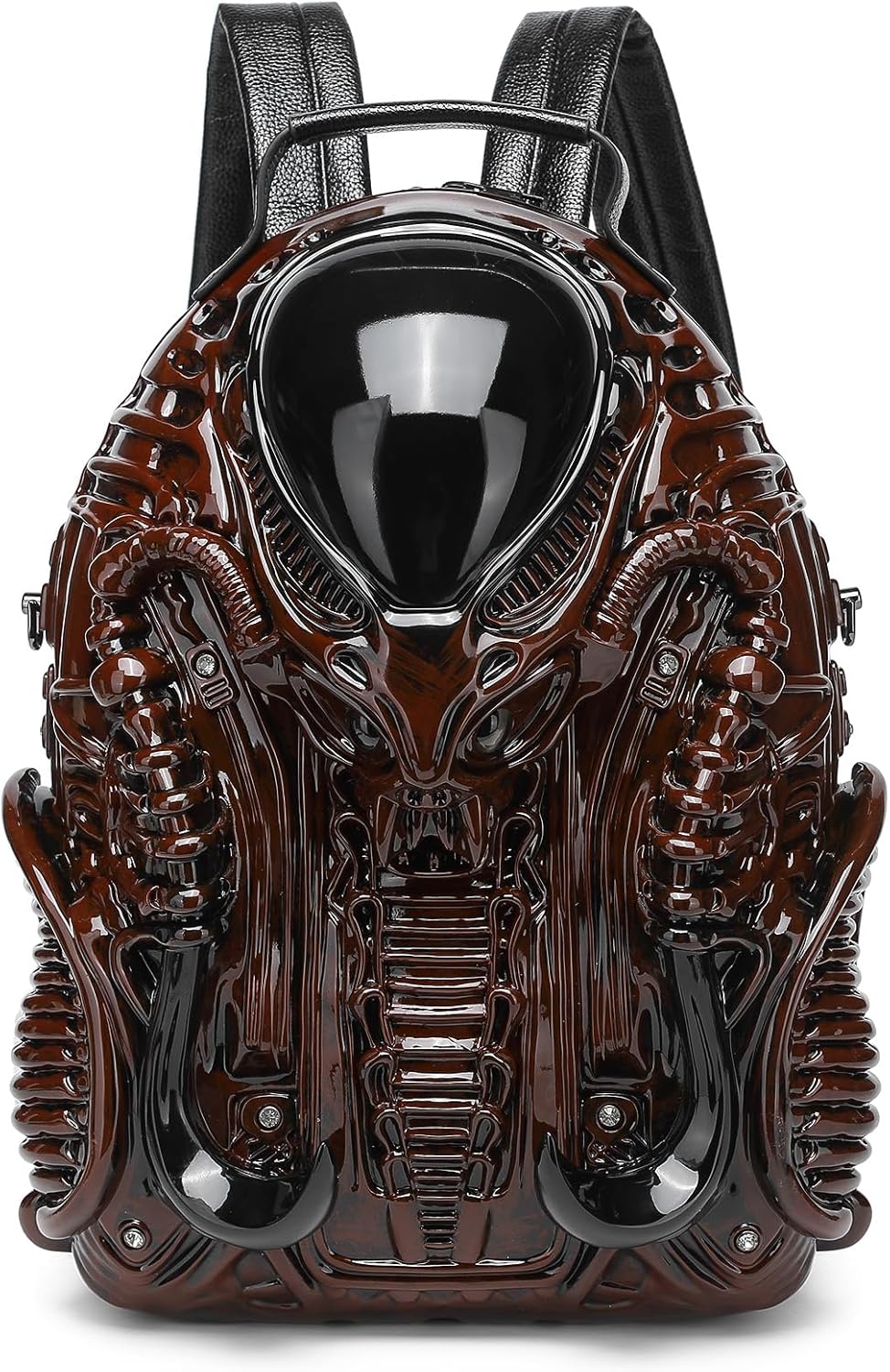 Men and Women Cool Xenomorph Shaped Backpack PVC Unique Novelty Alien Purse