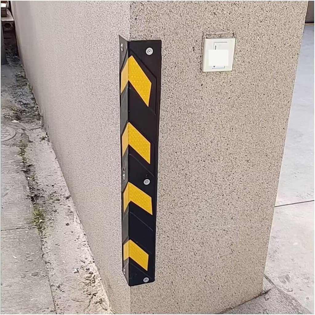Car Door Edge Guards, Corner Guards for Walls,Wall Corner Guard Wall Corner Guard For Parking Garages, Reflective Wall Corner Protector With Yellow Strips, Rubber L-Shape Corner Guard Corner Protector
