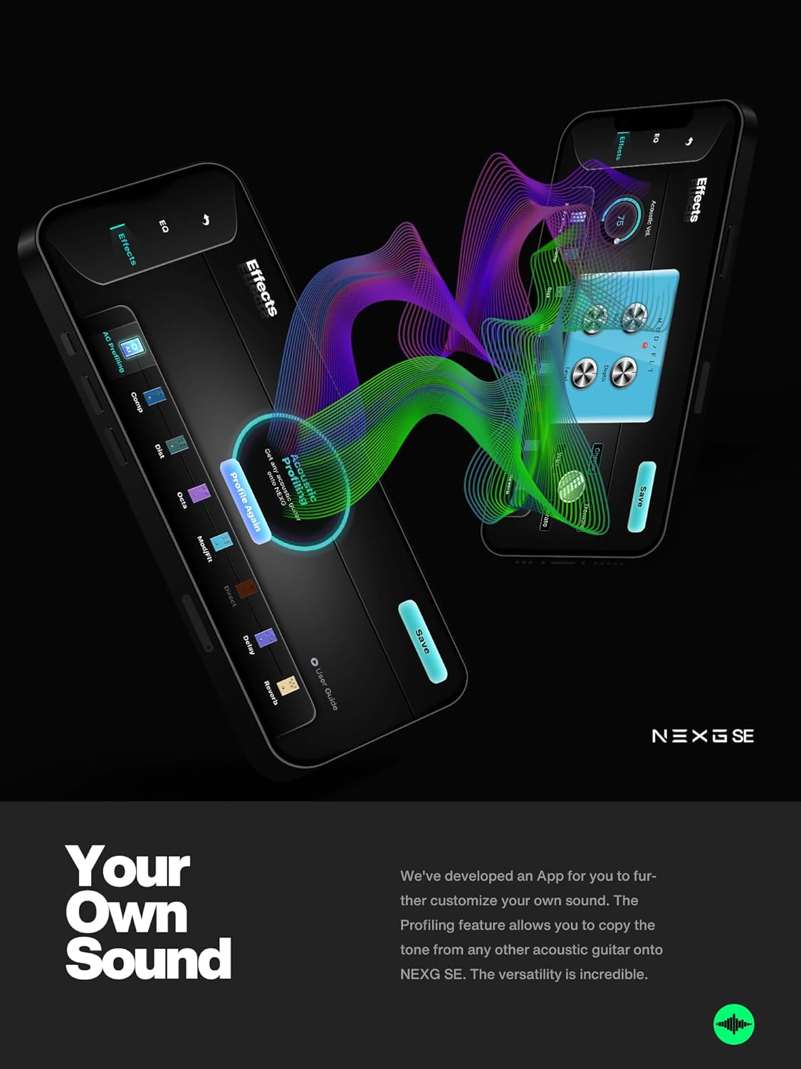 Enya Acoustic Electric Carbon Fiber Travel Guitar, NEXG SE Smart Guitarra for Adults with 30W Wireless Speaker, Thickened Gig Bag, Wireless Headset Mic, Charging Cable, and Adjusting Wrench 38 Inch