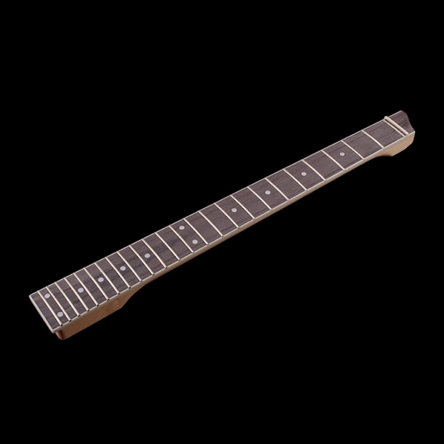 TSTS Wood Guitar Neck Resonance Sturdy Part Bolt Repair Guitar Body Headless Maple Neck for Bass Guitar ​Neck Replacement
