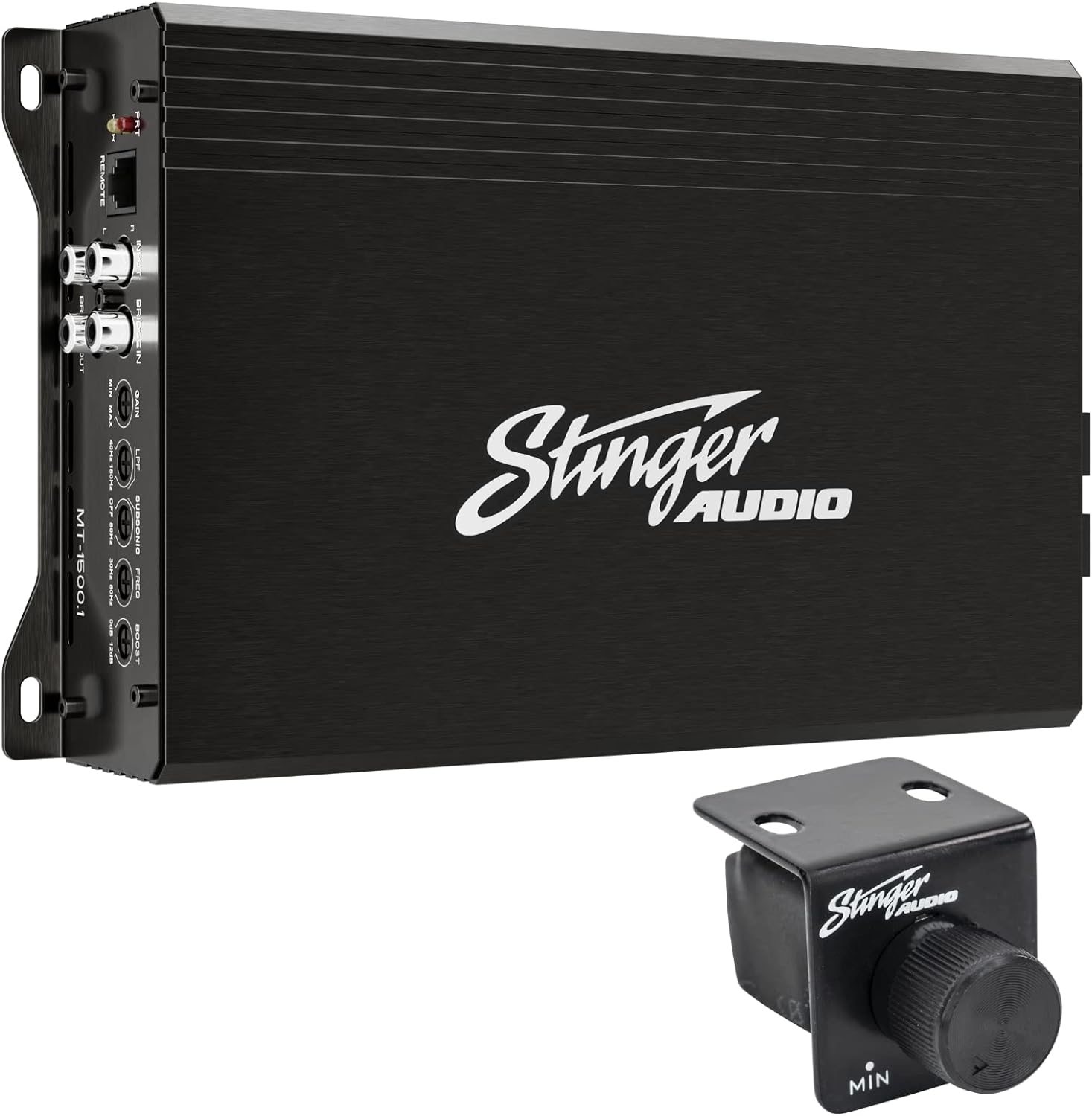 STINGER Audio Monoblock Car Audio Amplifer with Bass Remote, Bridgeable, Class D 1-Channel Car Amplifier, Mosfet Power Supply, High/Low-Level Input, Competition Grade Amplifier (Black - 1500W)