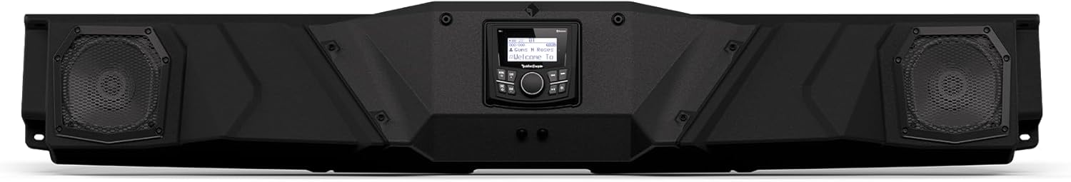 Rockford Fosgate DEFEND17-STG1 Complete Audio Roof System – Two Speaker, 50-Watt Amplified Audio System with PMX-1 Marine Grade Media Receiver for Select 2017+ Can-Am Defender Models