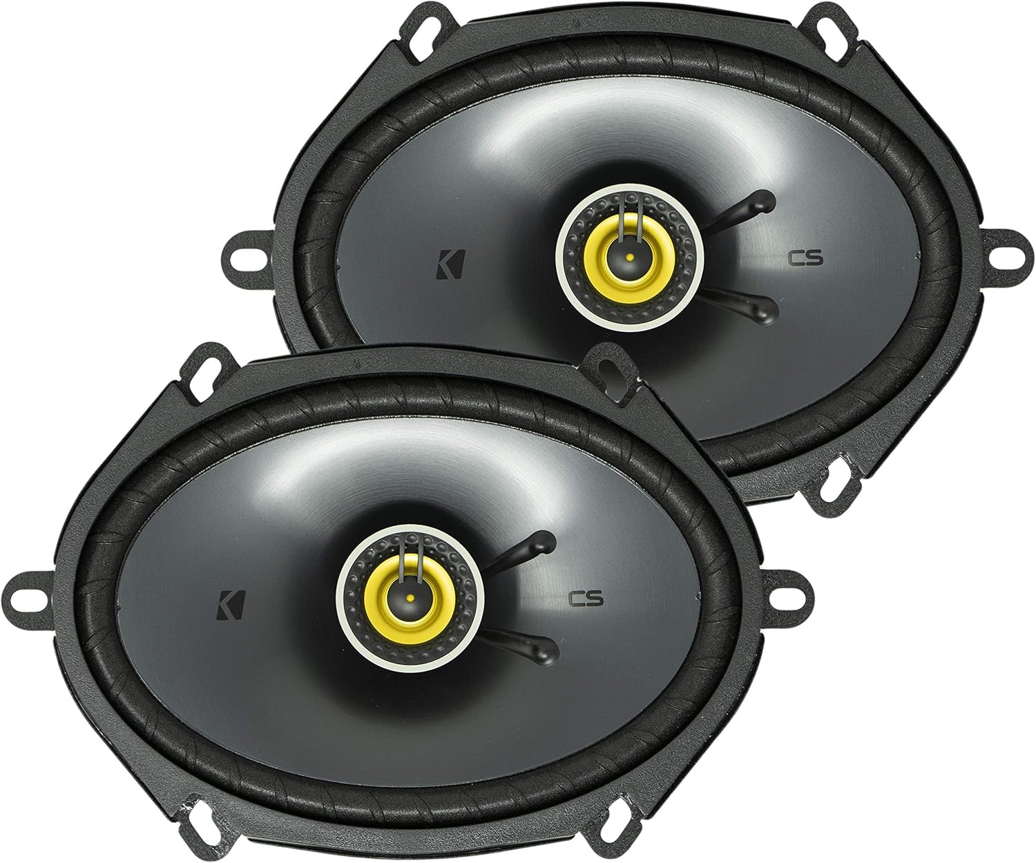 KICKER CS Series CSC68 6 x 8 Inch Car Audio System Speaker, Black (2 Pack) (Renewed)