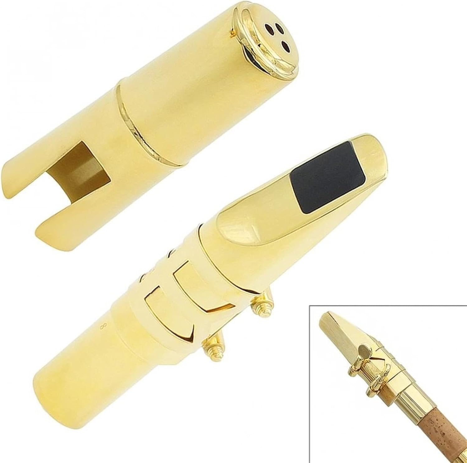 Sax Replacemen Set Alto Saxophone Mouthpiece Metal Gold Plated for Classical Jazz Music Saxophone Mouthpiece Saxophone Accessories (Color : 6c)