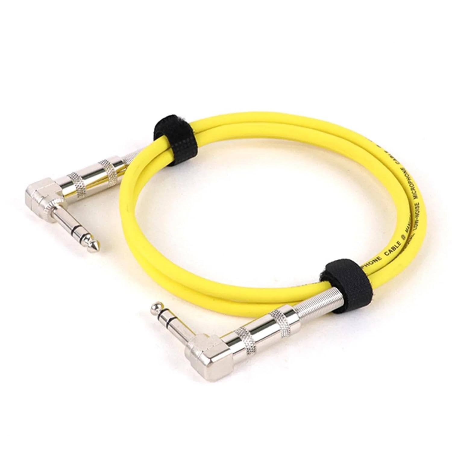 TSTS Guitar Audio Cable 6.35MM Stereo Balanced 1/4 Angle to Angle Speaker Amplifier Cable for Guitar Keyboard‎ Dual Channel Cable 1PC(Yellow,15m)