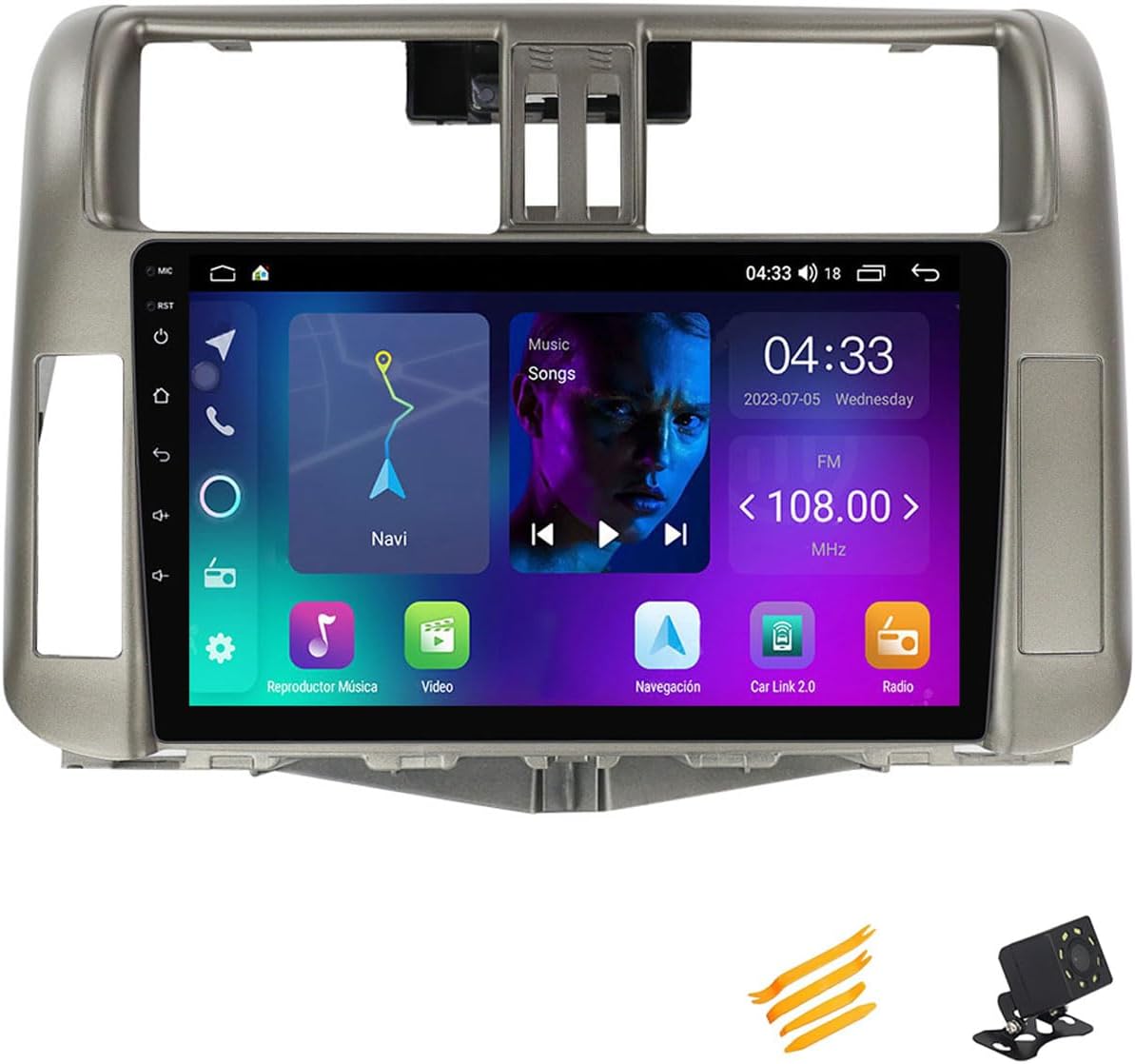 Android 13 Car Stereo Bluetooth Car Play 2 DIN Touch Screen Compatible with Toyota Prado 150 2009~2013 9In QLED Display Car Radio with Navigation Android Auto FM RDS SWC,4 Core NF1 1G+32G
