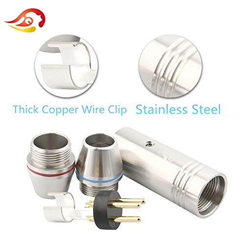 Davitu 10set 3Pin Stainless Steel Audio Cable Plug XLR Cable Connect Cannon Male/Female Jack Line XLR Connector Microphone Mixer - (Color: red)