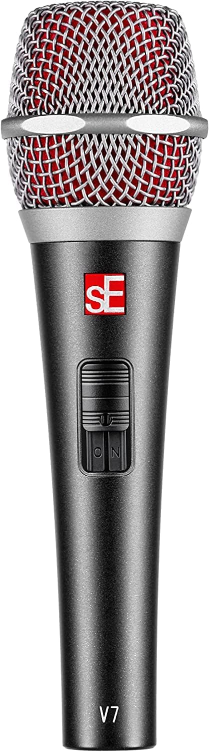 Briskdrop sE Electronics V7 Switch Supercardioid Dynamic Handheld Microphone - Bundle with 2 XLR Cables and 10 Cable Ties