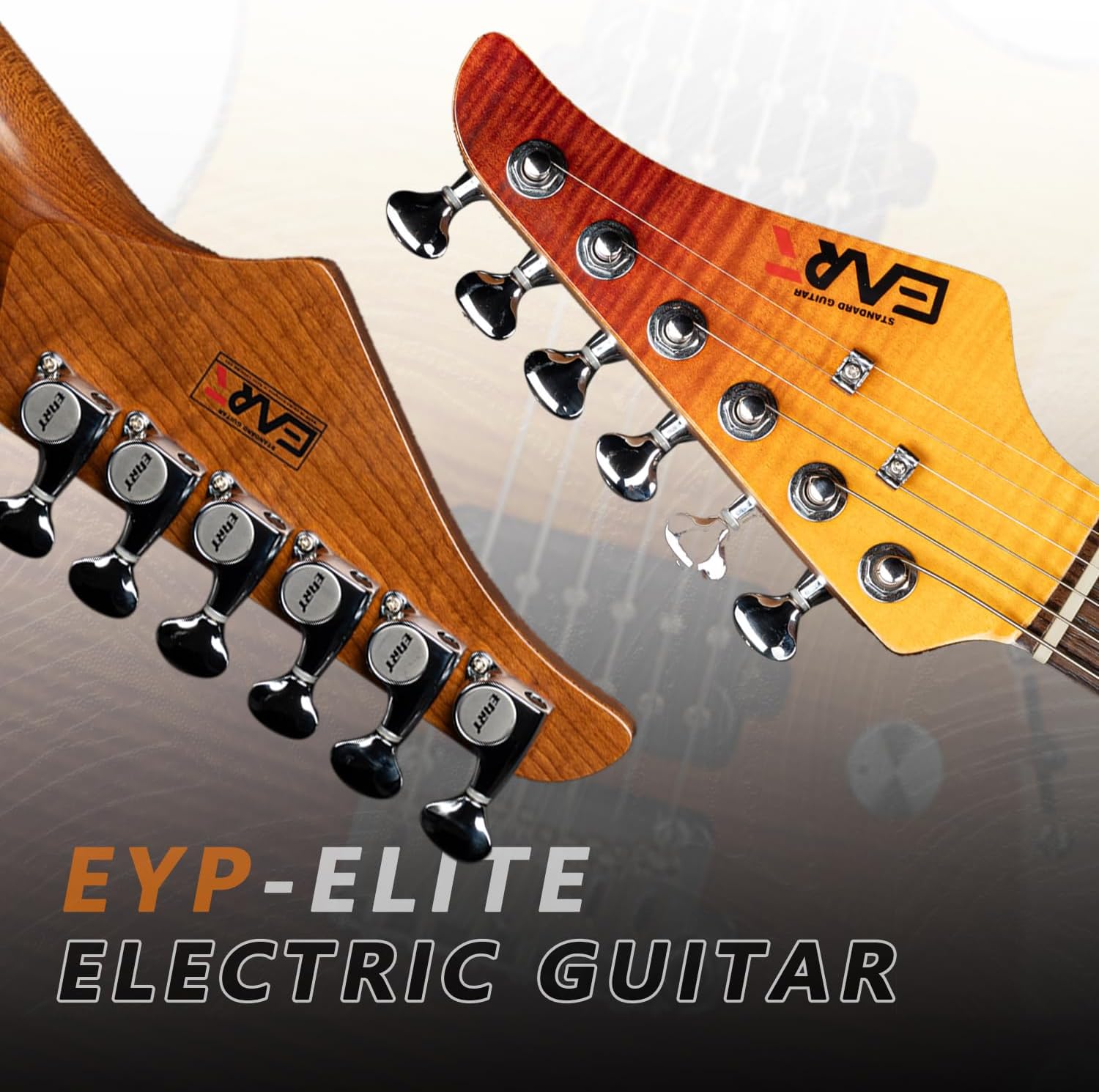 EART EYP-Elite Soild Body Electric Guitar with Roasted Mahogany Custom Artones-HBC115 Pickups NK-Arch-Top Body,Gloss Body Electric Guitar