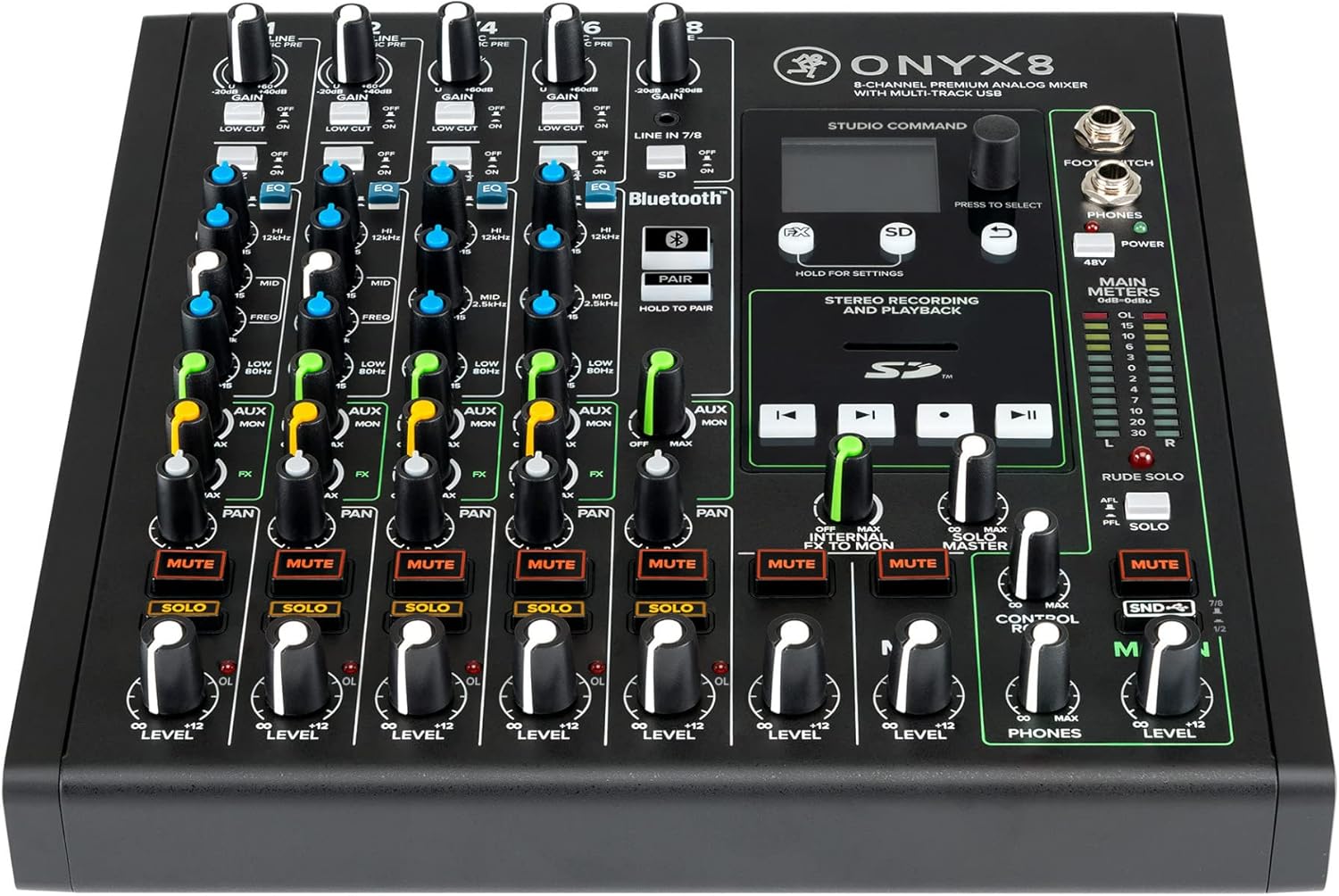 Mackie Onyx Series, 8-Channel Premium Analog Mixer with Multi-Track USB (Onyx8)