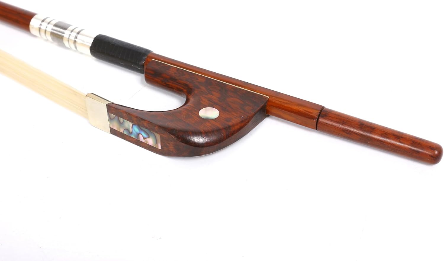 Double Bass German bow 3/4 Snake wood Nice inlay Natural Mongolia Horsehair Well Balance Handmade