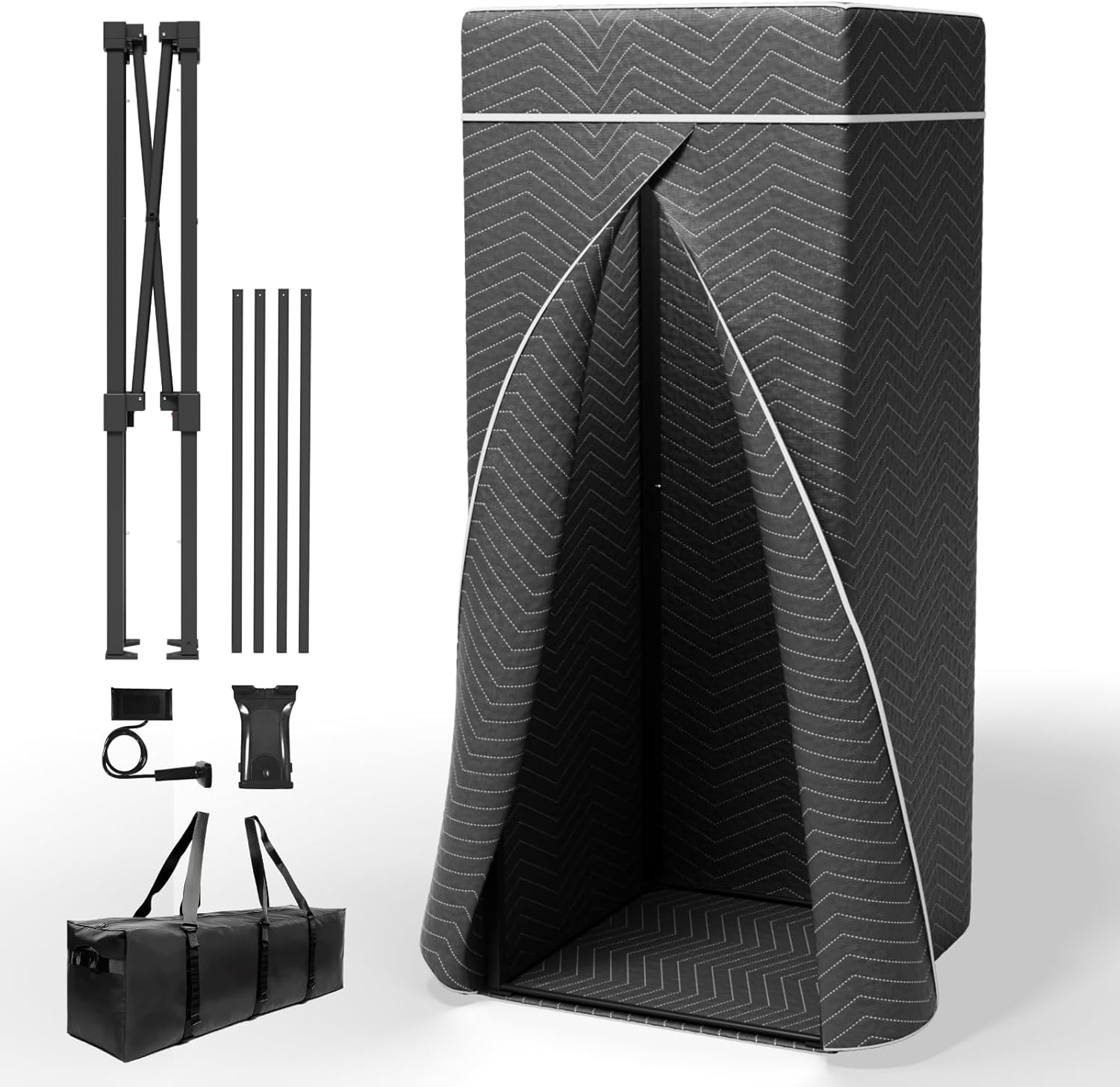 Portable Vocal Booth,Recording Booth Sound Booth for Recording Echo-Free Vocals Complete Home Recording Studio Foldable with Travel Bag for Podcasts & Music,Voiceovers