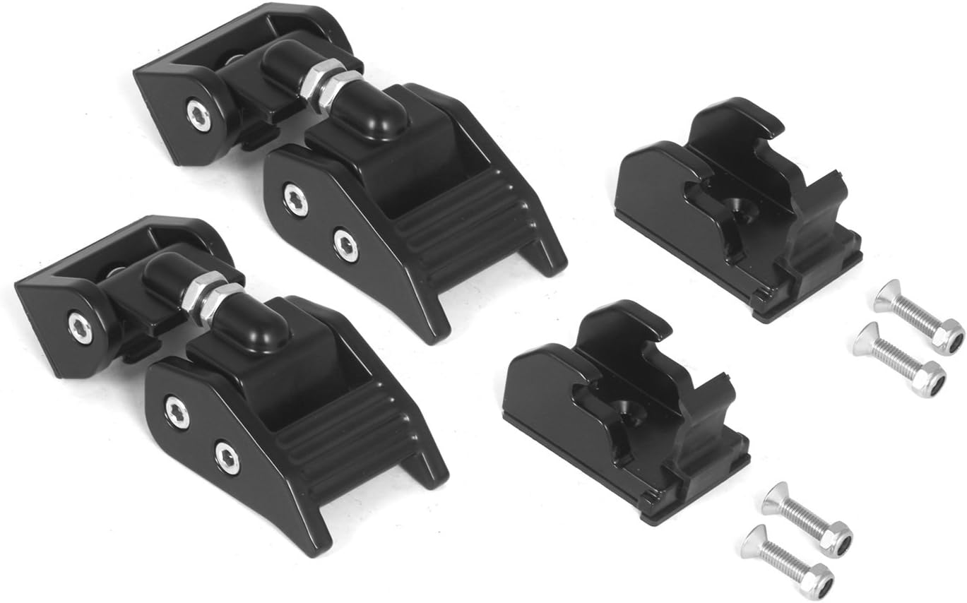 Rugged Ridge | Hood Catch Kit, Black Aluminum | 11210.15 | Fits 1997-2006 Jeep Wrangler TJ