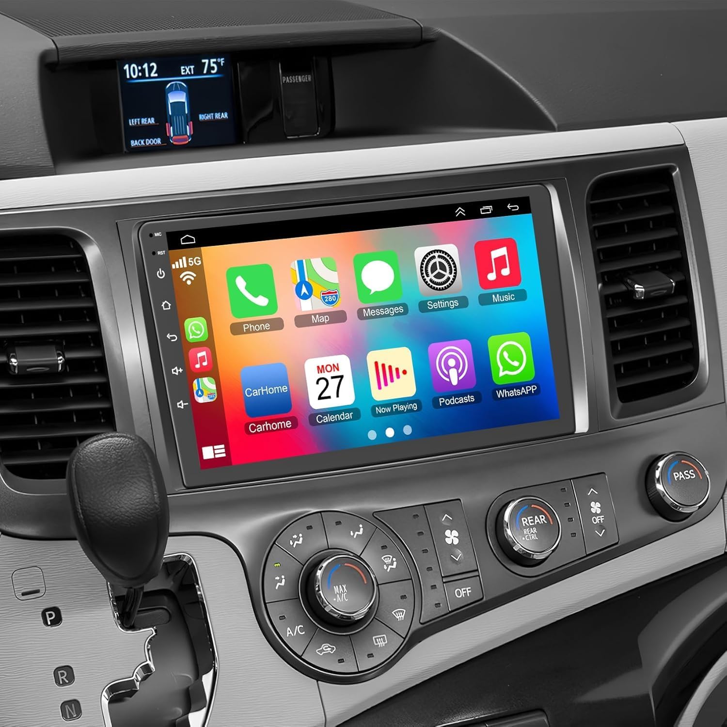 4G+64G Car Radio for Toyota Sienna 2011-2014, Wireless Carplay&Android Auto with Android 13 Support Bluetooth/Voice Control/GPS/WiFi/Back-up Camera/SWC/FM, 9 Inch IPS Touch Screen Radio for Sienna