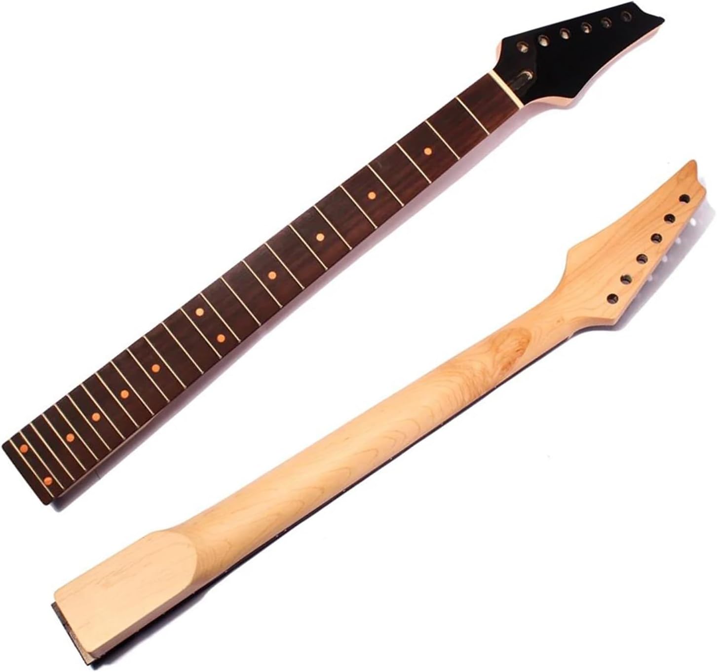Replacement Guitar Neck Electric Guitar Neck Maple Head Rosewood Fretboard 24 Fret For Parts Replacement Black