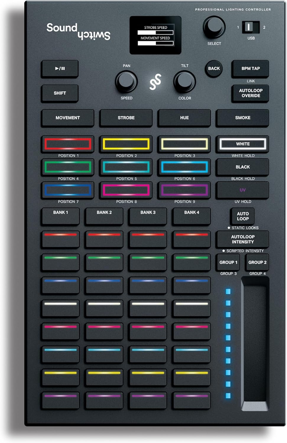 SoundSwitch Control One - Professional DMX DJ Lighting Controller with 3 Months SoundSwitch Software Access and DMX Lights and Phillips Hue Support