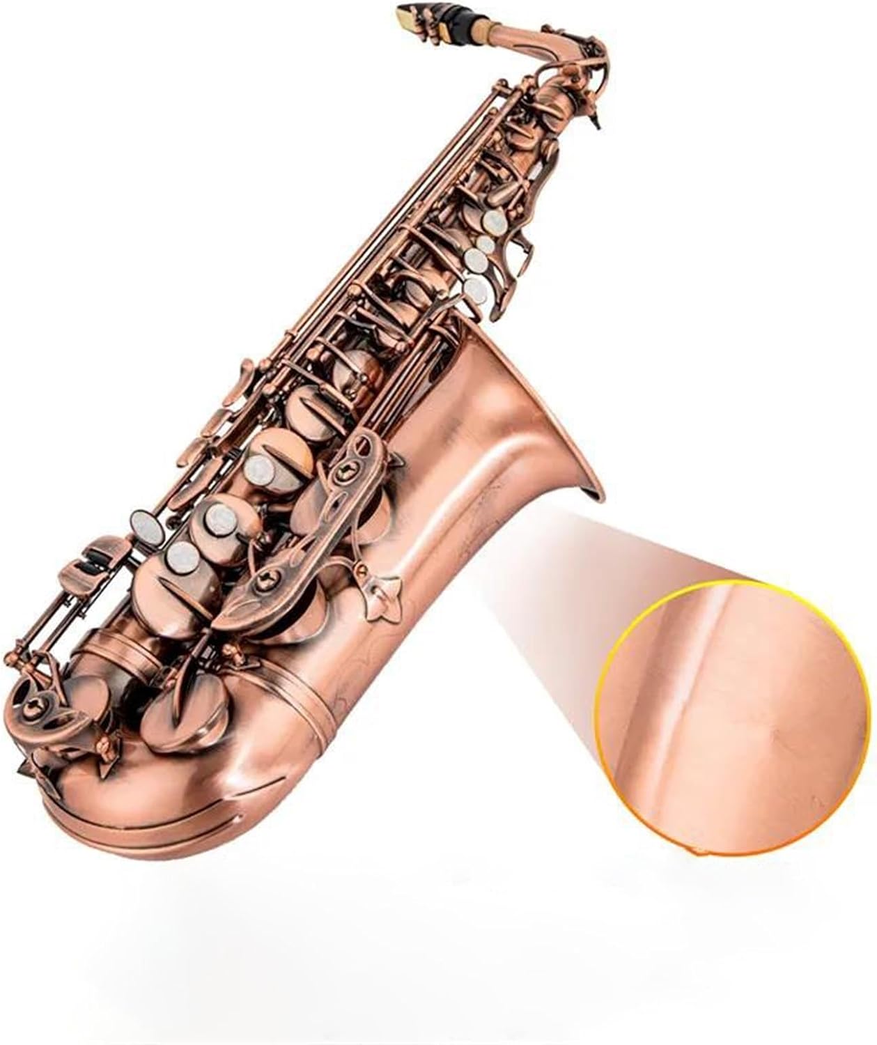 Woodwind Instruments Eb E-flat Alto Saxophone Professional Red Bronze Bend Sax Accessory