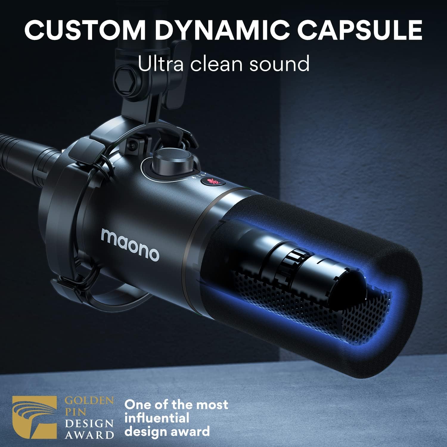 MAONO PD200X Dynamic Microphone with PD100 XLR Microphone Bundle for Podcast, Studio, Streaming, Recording, Vocal