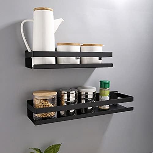 Shower Shelves Bathroom Shelf, 20cm/30cm/40cm/50cm Corner Shelf, Square Nail Free Black Storage Organizer Rack Bathing Accessories (Color : 50cm Nickel)